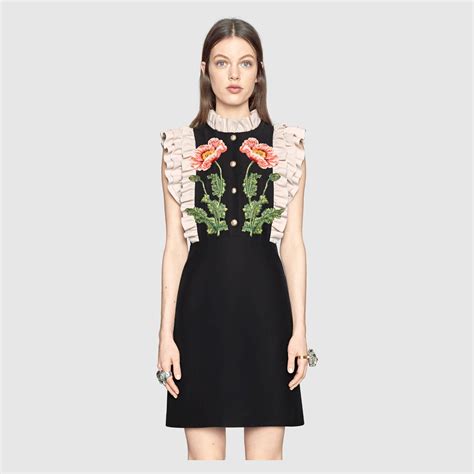 gucci floral embroidered dress|Gucci mini dresses.